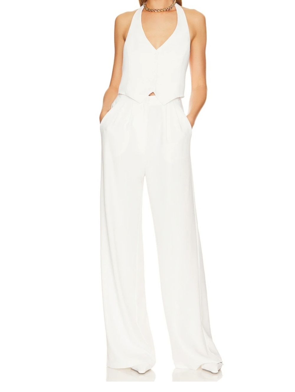 Isadore Jumpsuit in Ivory Amanda Uprichard